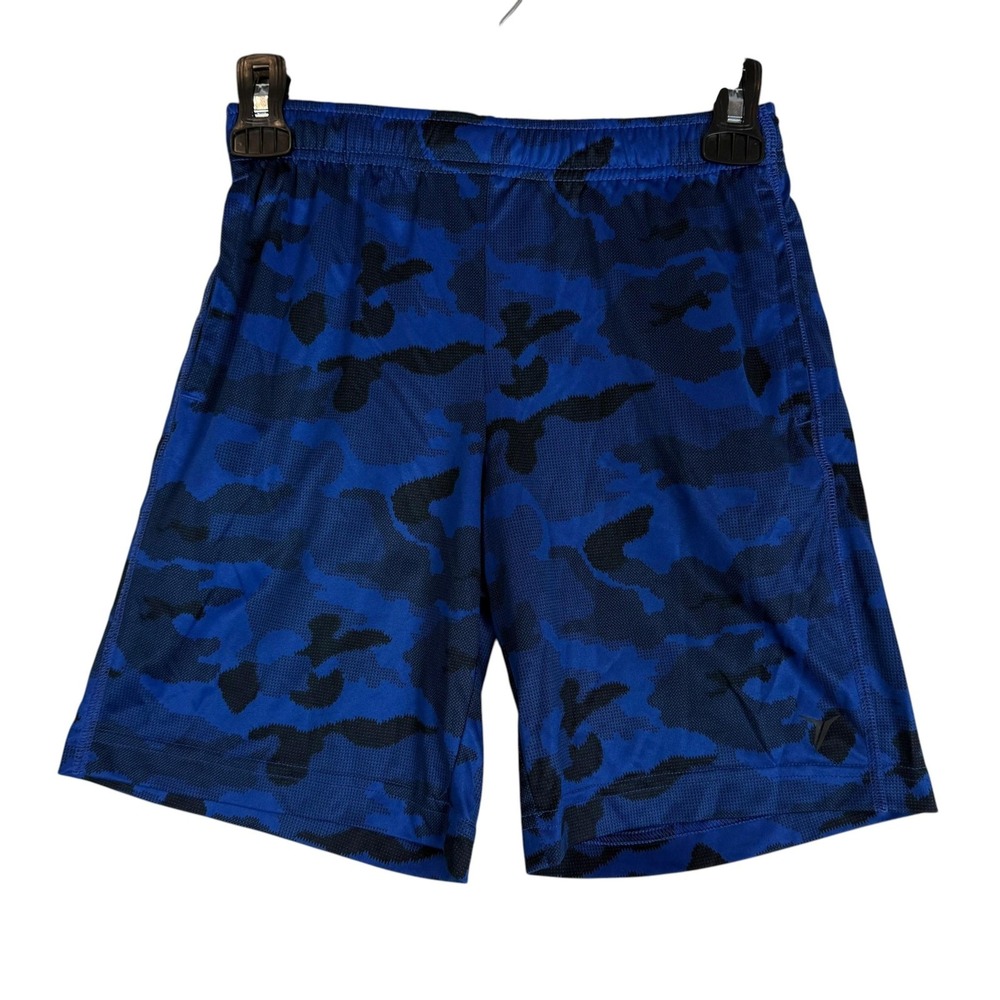 Old Navy Shorts Boys 8 Blue Camo Mesh 7.5 Inseam Elastic Waist Athletic